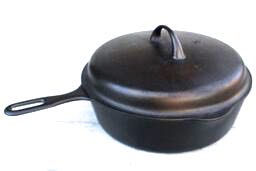 Cast iron Iron Mountain (by Griswold) chicken pan and cover. 