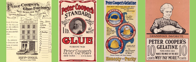 Peter Cooper glue factory ads. 