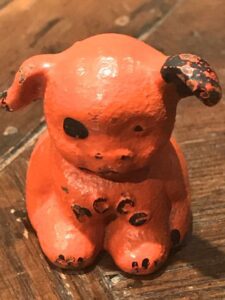 miniature cast iron pup puppy acco hines dog small tiny 