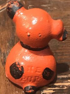 acco hines pup cast iron puppy dog miniature small tiny statue