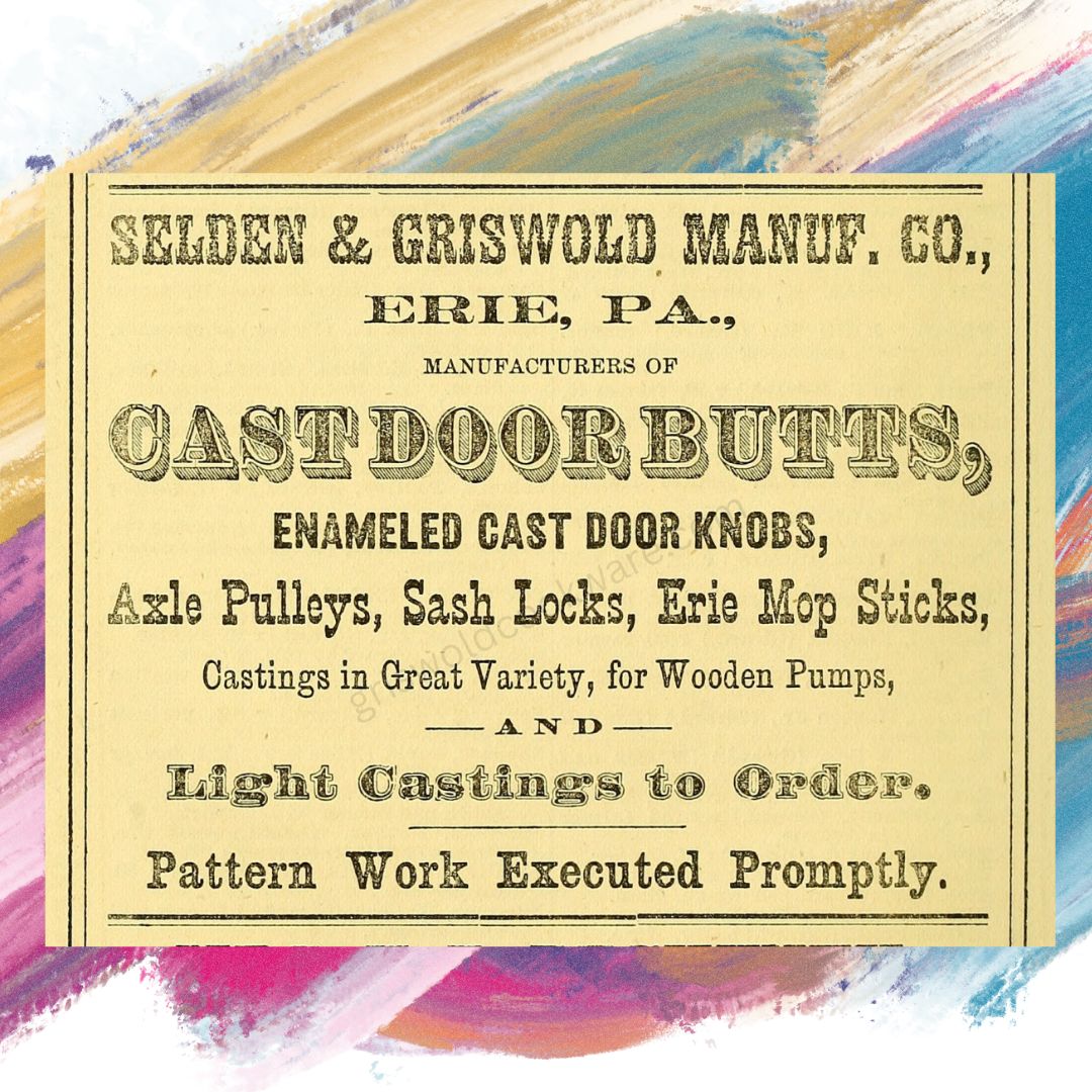 Antique advertisement of Selden & Griswold from Gazetteer & business directory of Erie County, 1873-74.