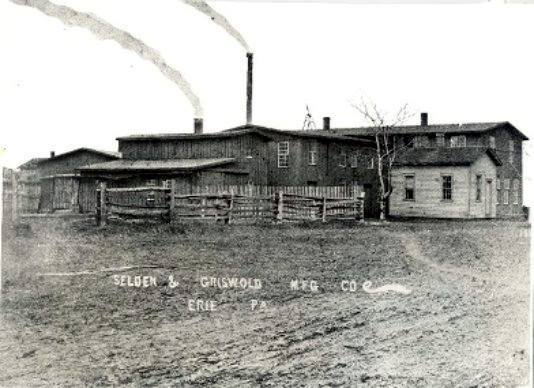 Real photo postcard showing the Selden & Griswold Mfg. Co. in Erie, PA.
