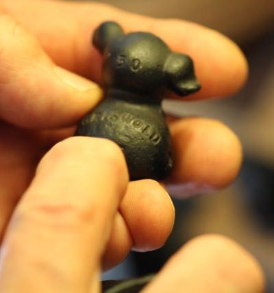 Griswold 30 cast iron miniature pup dog vintage cast iron antique tiny small 