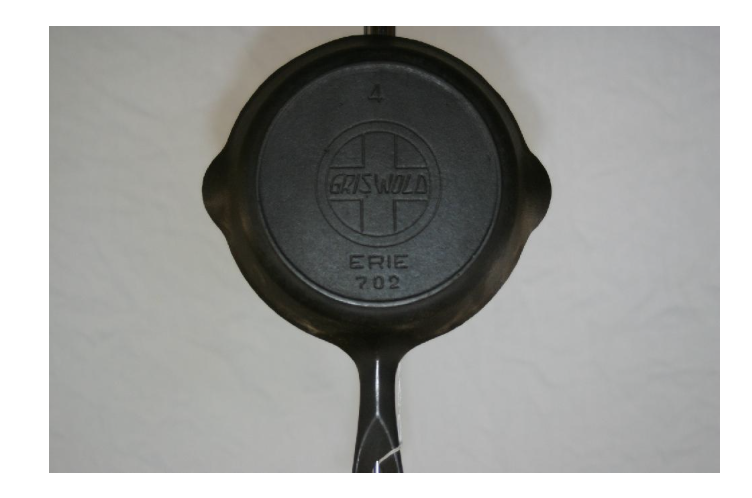 griswold slant italic logo trademark 4 702 erie heat ring skillet cast iron pan fry frying price how much value cost griswald 
