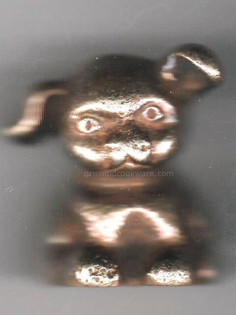 fake reproduction fantasy Griswold silver miniature pup Hank Grycko vintage antique cast iron gold wash 999 silver