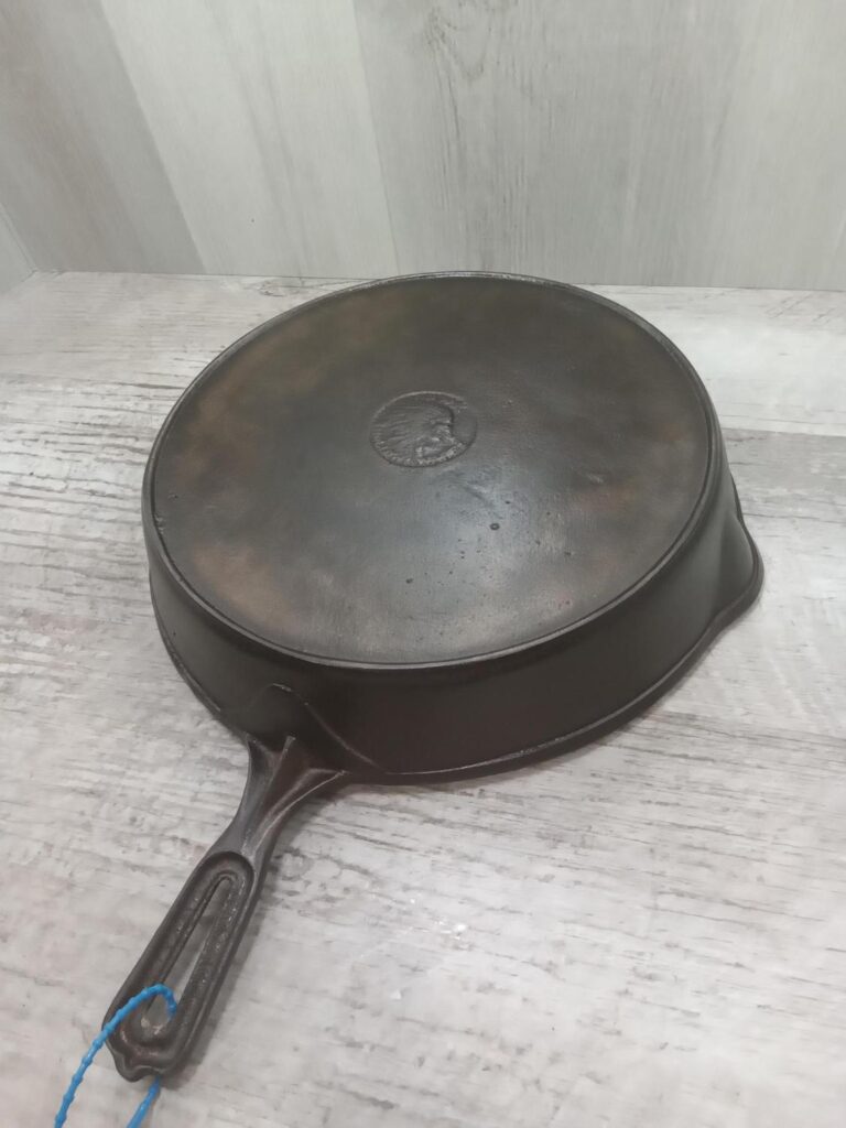 wapak cast iron cookware indian head native american heat ring 11 skillet pan frying fry fryer sales vintage price value how much paid auction