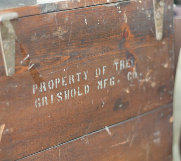 Wooden Box Property of the Griswold Mfg. Co. O'Neil Cast Iron Museum