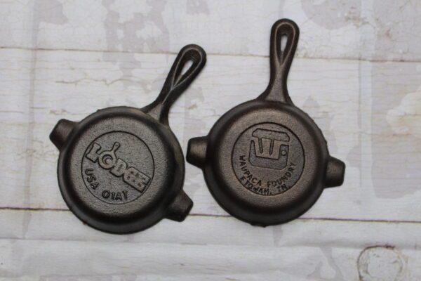 Two Small Vintage Lodge Cast Iron Ashtrays incl. Waupaca Foundry collection of John Clough