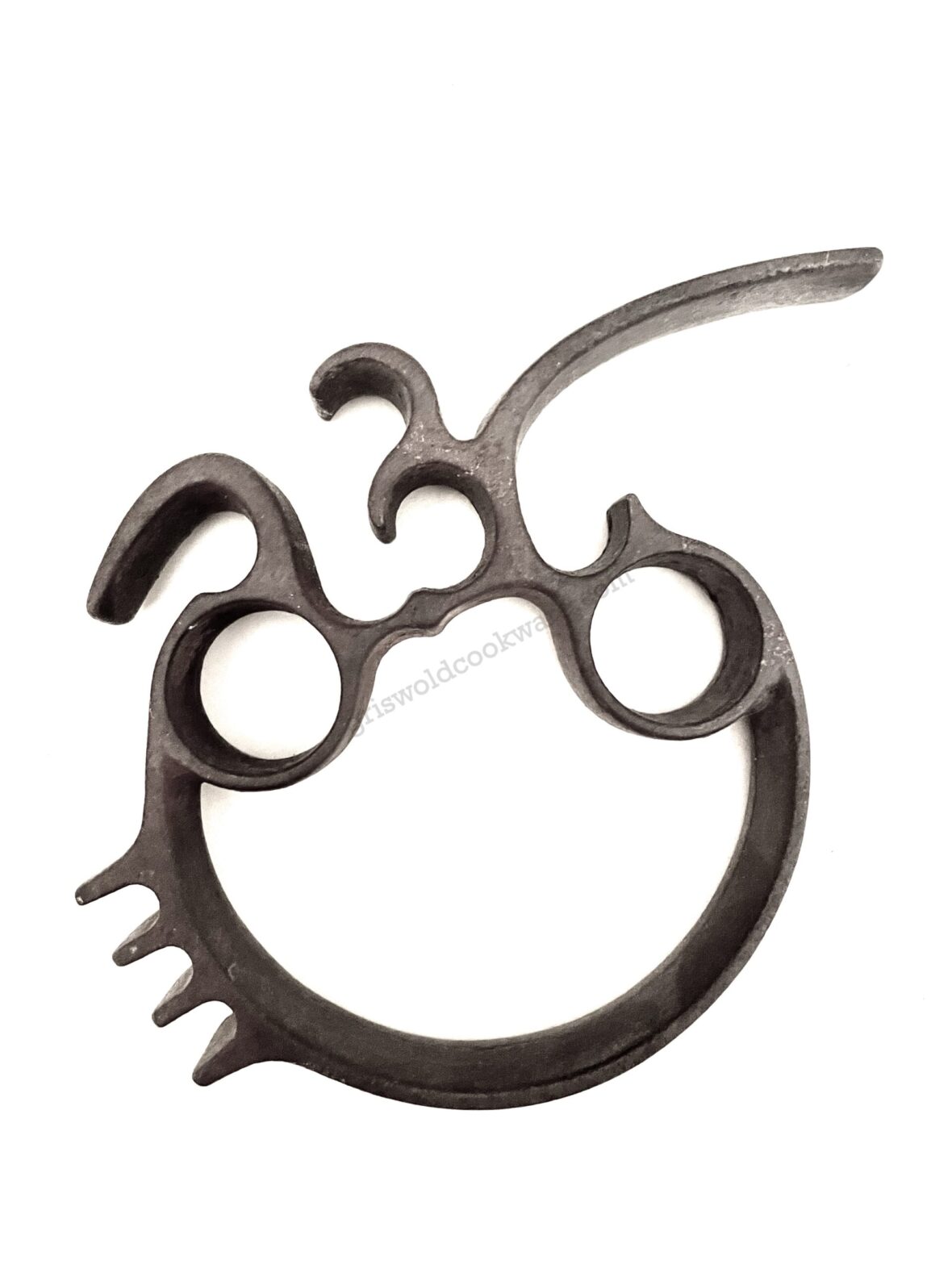 7 way universal tool cast iron brass thayer unusual shape what is this two holes points hook round finger