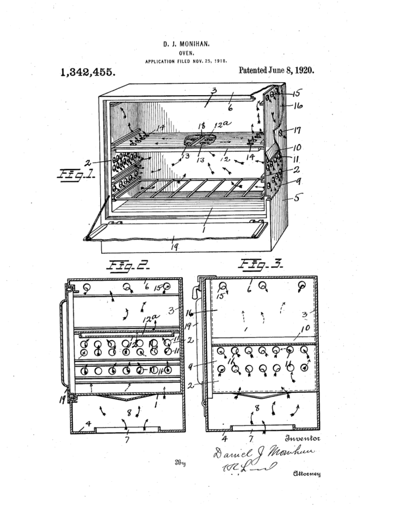 patent for Griswold bolo oven 132455 patented june 8 1920