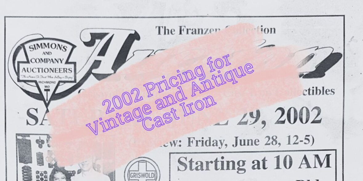vintage and antique cast iron auction value price pricing