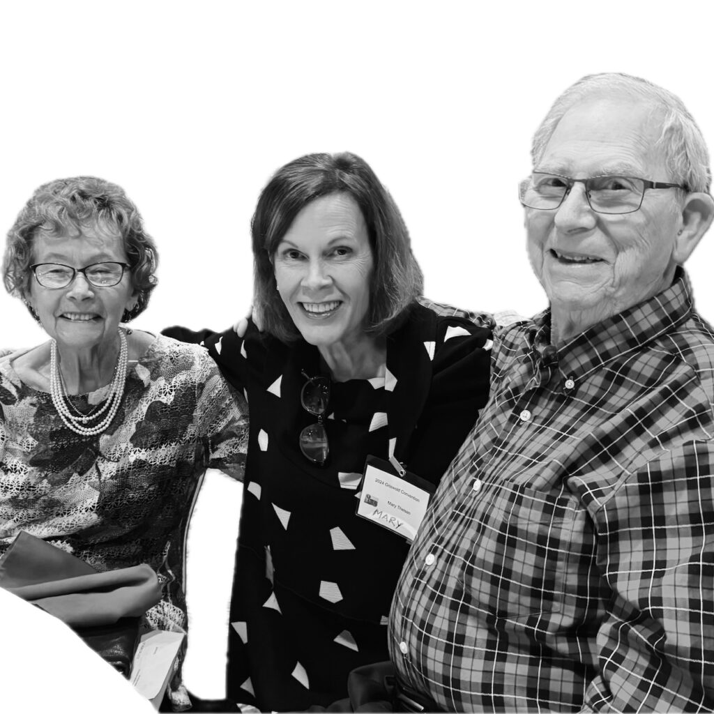 Marg O'Neil, Mary, and Larry O'Neil at the GCICA convention in Erie in 2024. 
