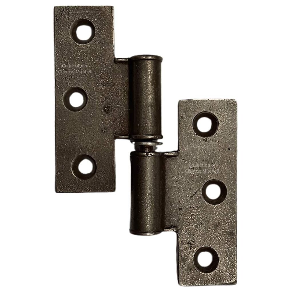 Antique separable butt hinge from the collection of Clayton Mitchell.
