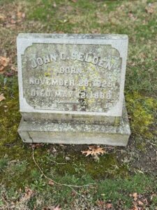 John C. Selden headstone in the Erie, PA cemetery. 