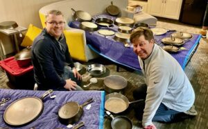 scott mccarter and clayton mitchell at griswold cast iron cookware convention