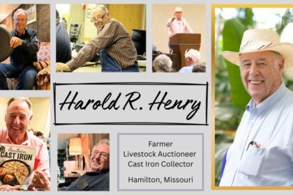 Collage of photos of Harold R. Henry of Hamilton, Missouri.
