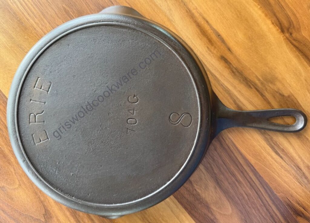 Griswold-made "ERIE" number 8 cast iron skillet bottom. 