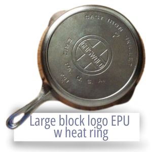 Vintage Griswold large block logo EPU (ERIE PA U.S.A.) skillet with heat ring