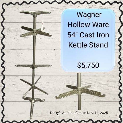 Wagner Hollow Ware Cast Iron Kettle Stand $5750