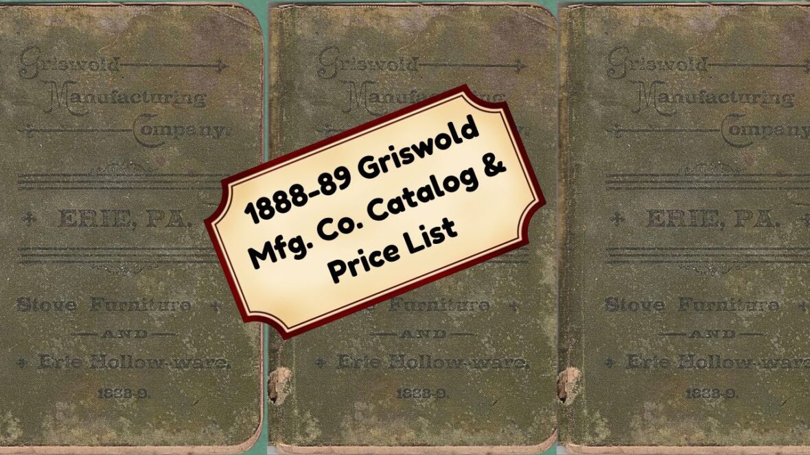1888-89 Griswold price list and catalog cover.