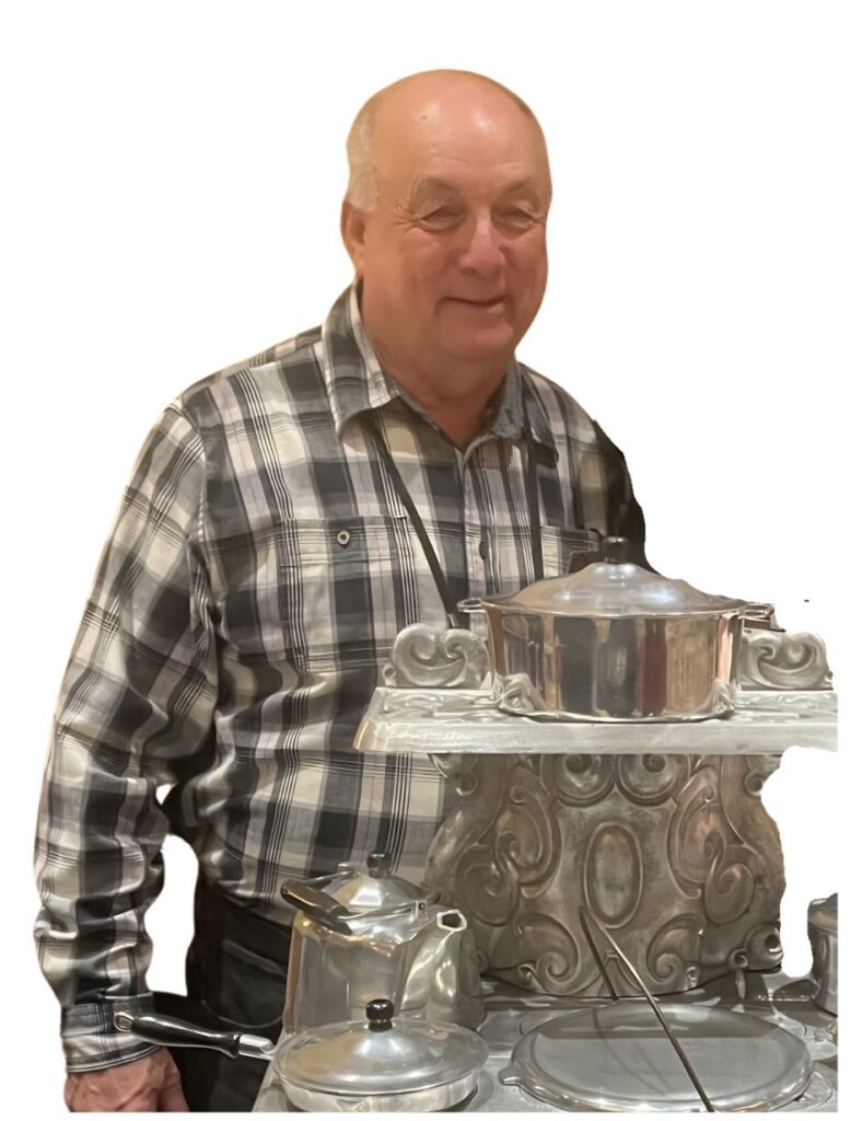 Gary Taylor with his silver Dolly's Favorite toy stove