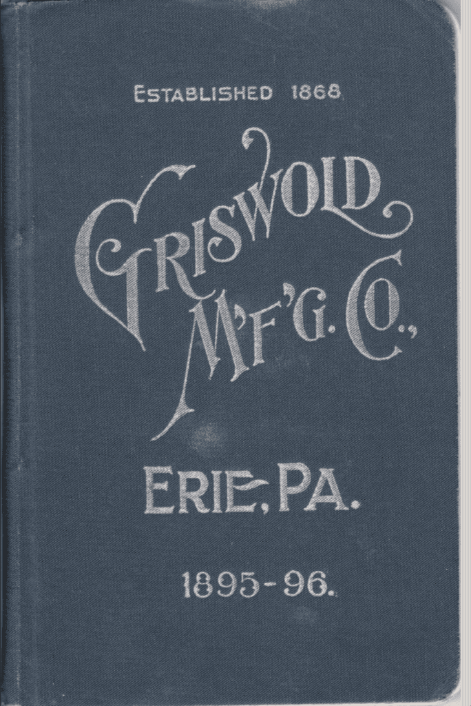 1895-96 Griswold catalog and price list cover.